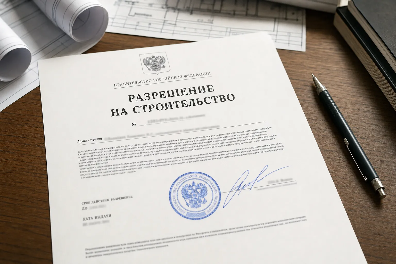 Разрешение на строительство, полученное по нашему заключению